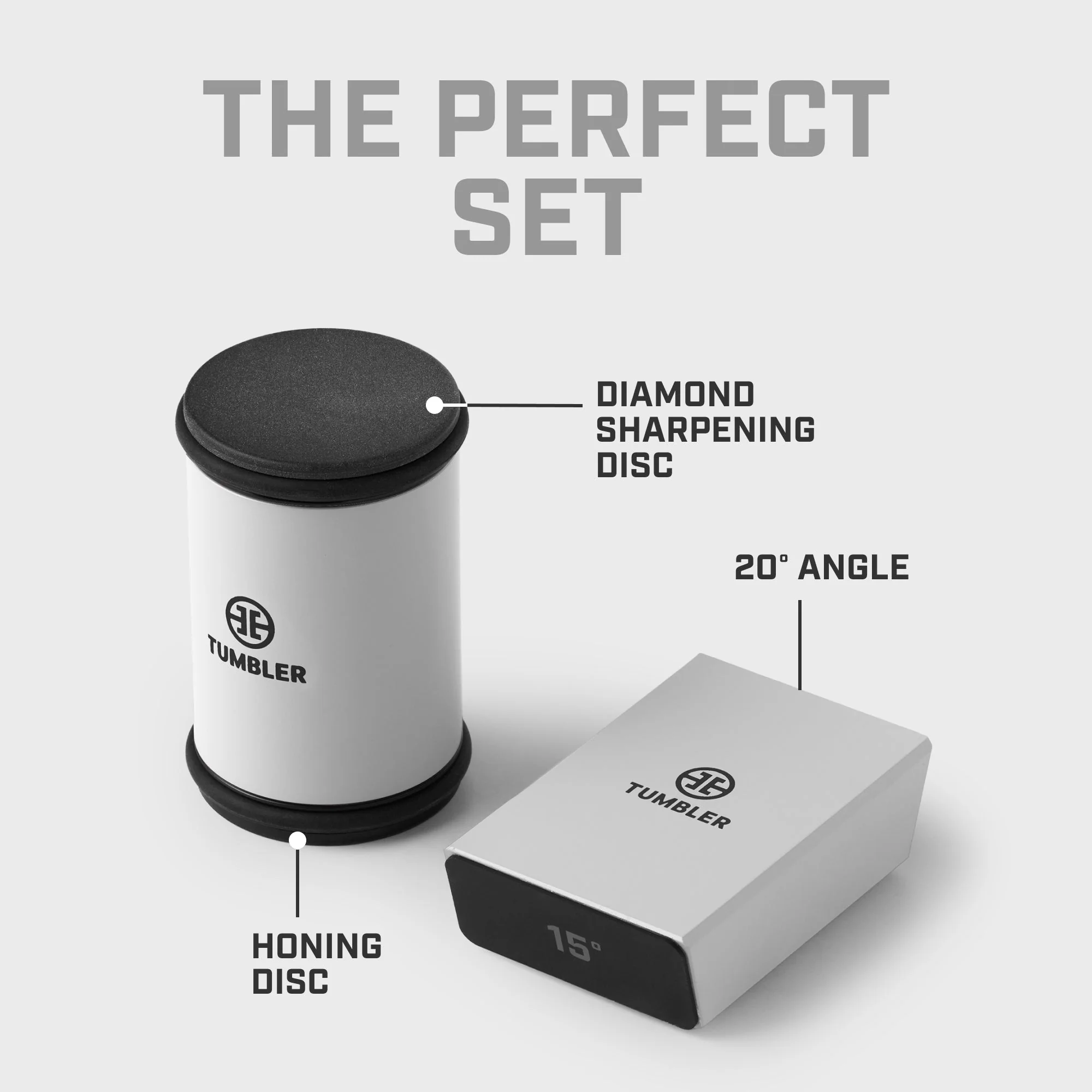 Tumbler Pro Diamond Rolling Knife Sharpener Set - Arctic Gray - Image 3