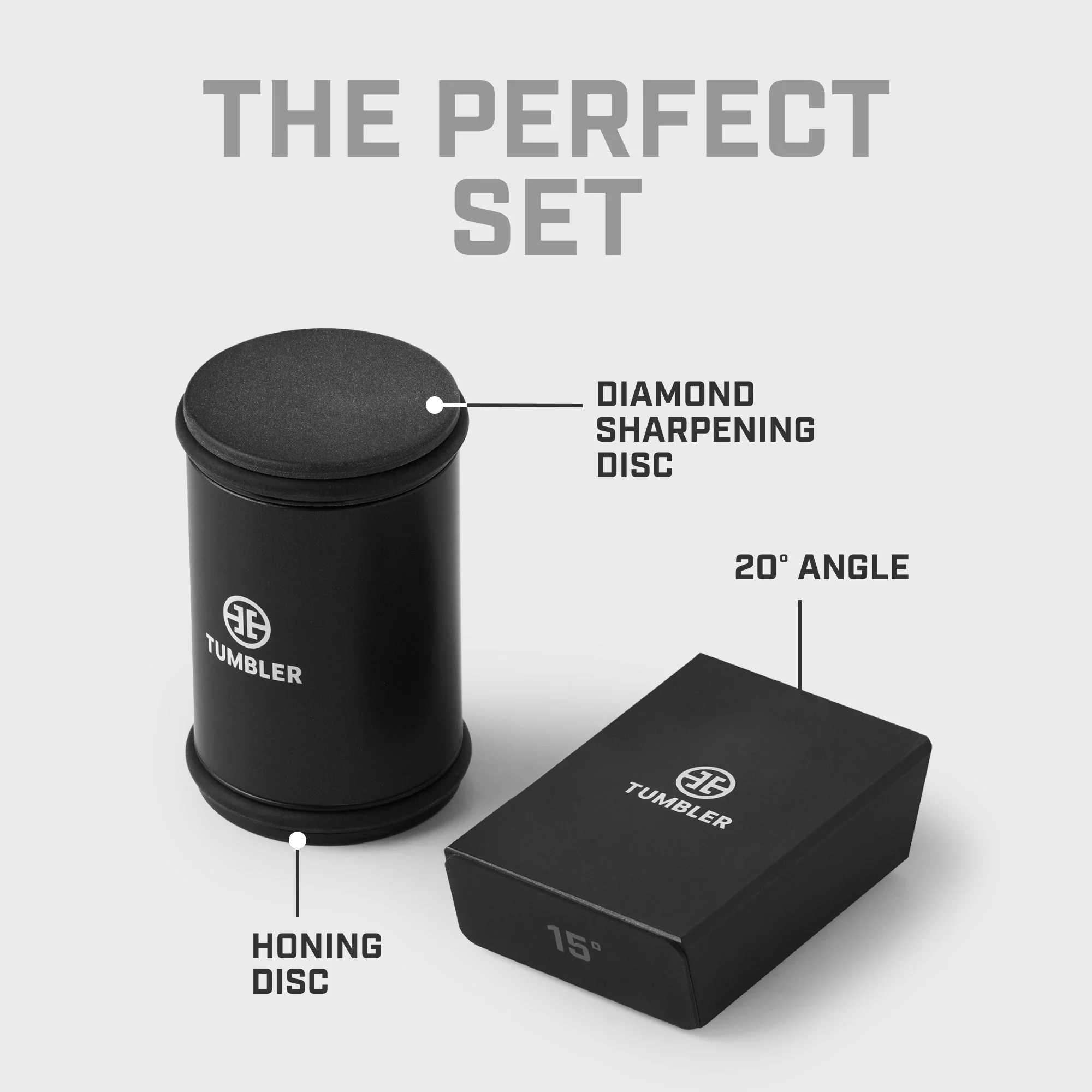 Tumbler Pro Diamond Rolling Knife Sharpener Set - Charcoal Black - Image 3